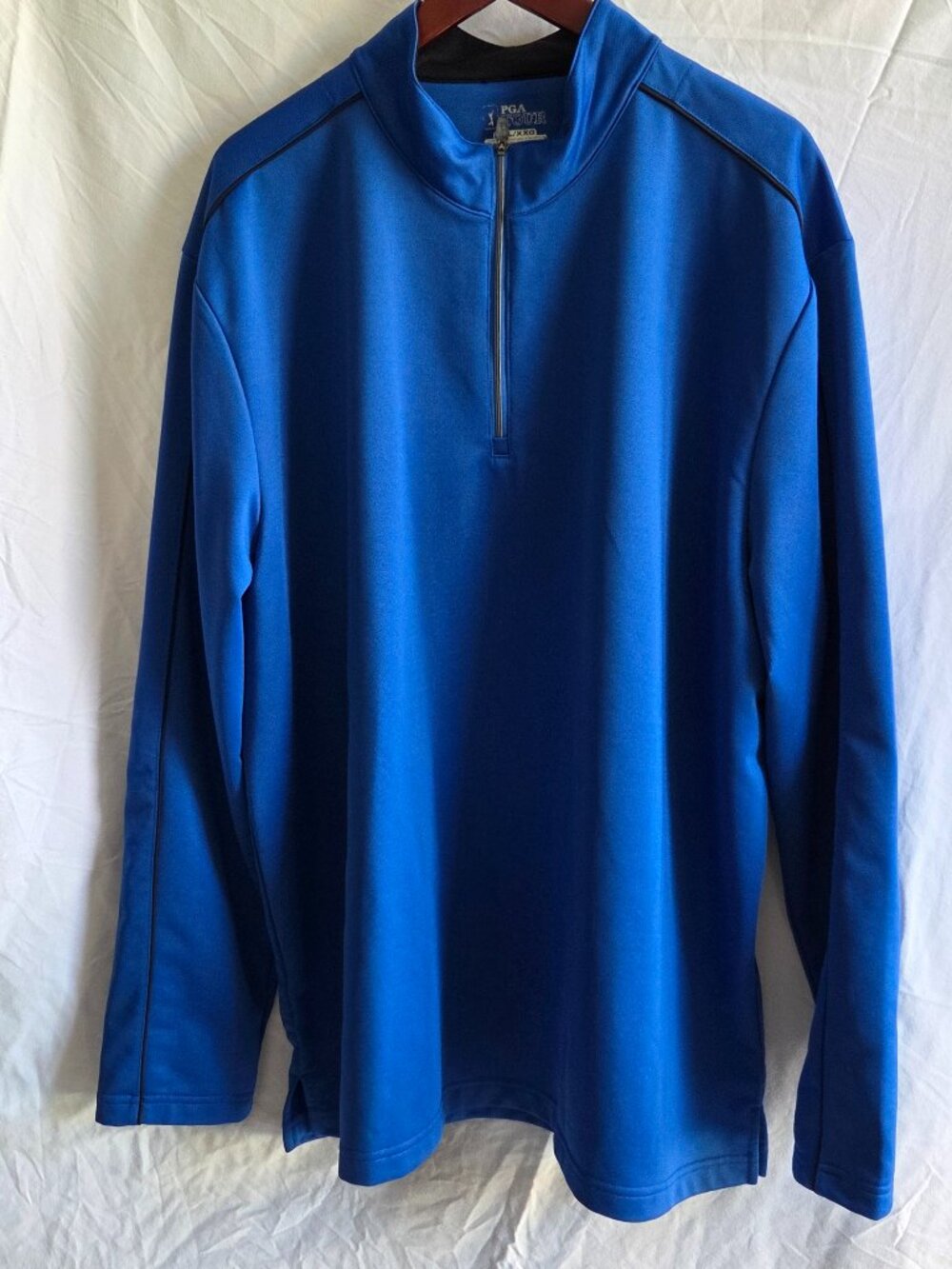 PGA Tour Men's 1/4 Zip Golf Pullover Blue Size XXL